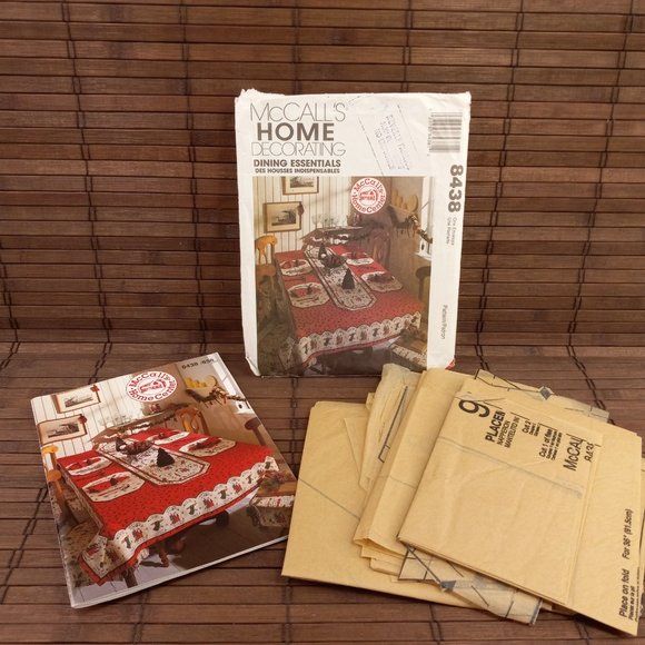 McCalls Home Decorating Dining Essentials 8438 Sewing Pattern Table Runner - Picture 5 of 6